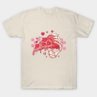 Valentines Day Pizza Retro T-Shirt